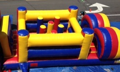 Colorful inflatable obstacle course