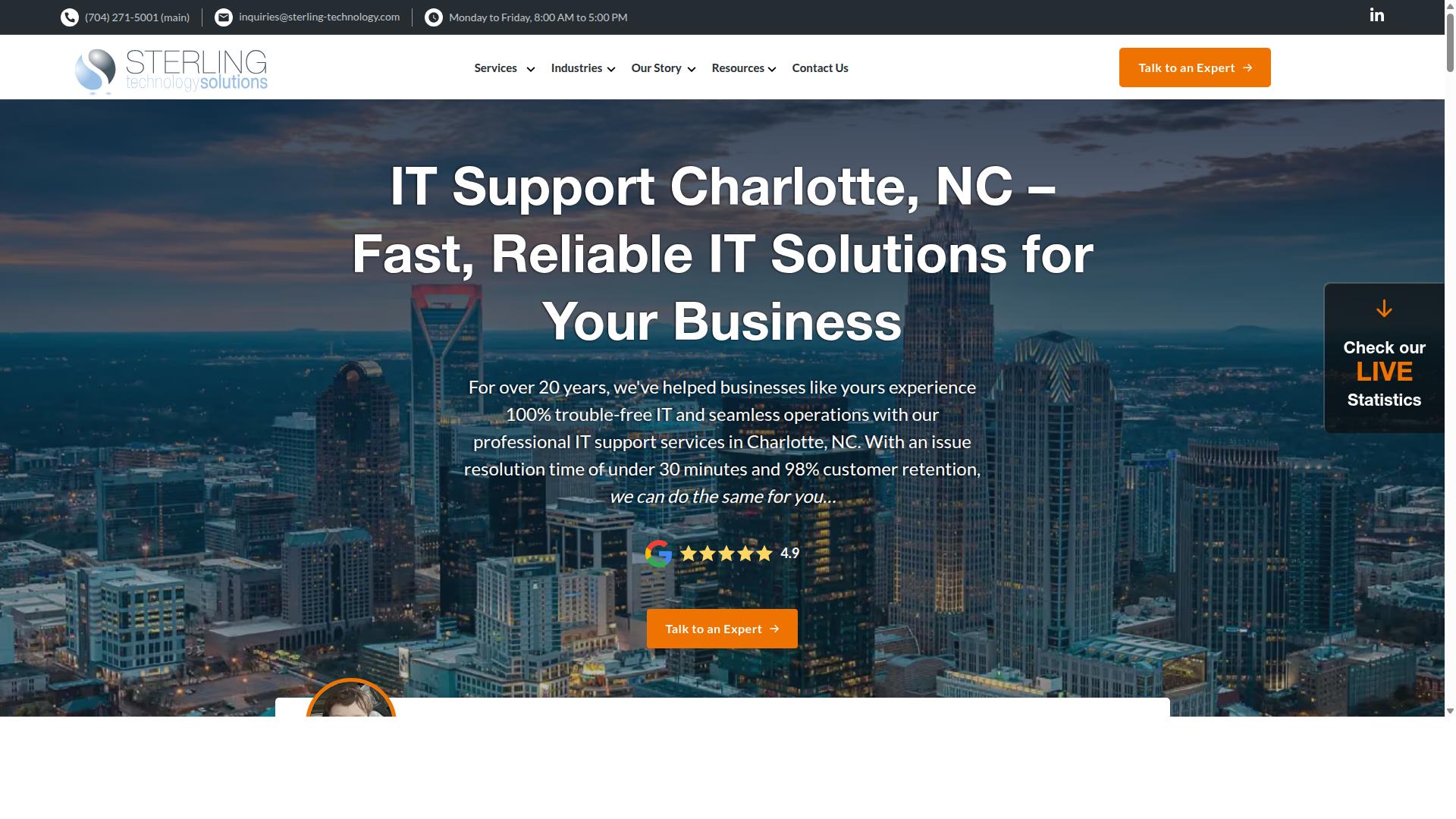 Sterling Technology Solutions website